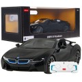 BMW i8 Roadster čierny RASTAR model 1:12 Diaľkovo ovládané auto + ovládač 2,4 GHz