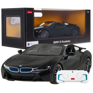 BMW i8 Roadster čierny RASTAR model 1:12 Diaľkovo ovládané auto + ovládač 2,4 GHz
