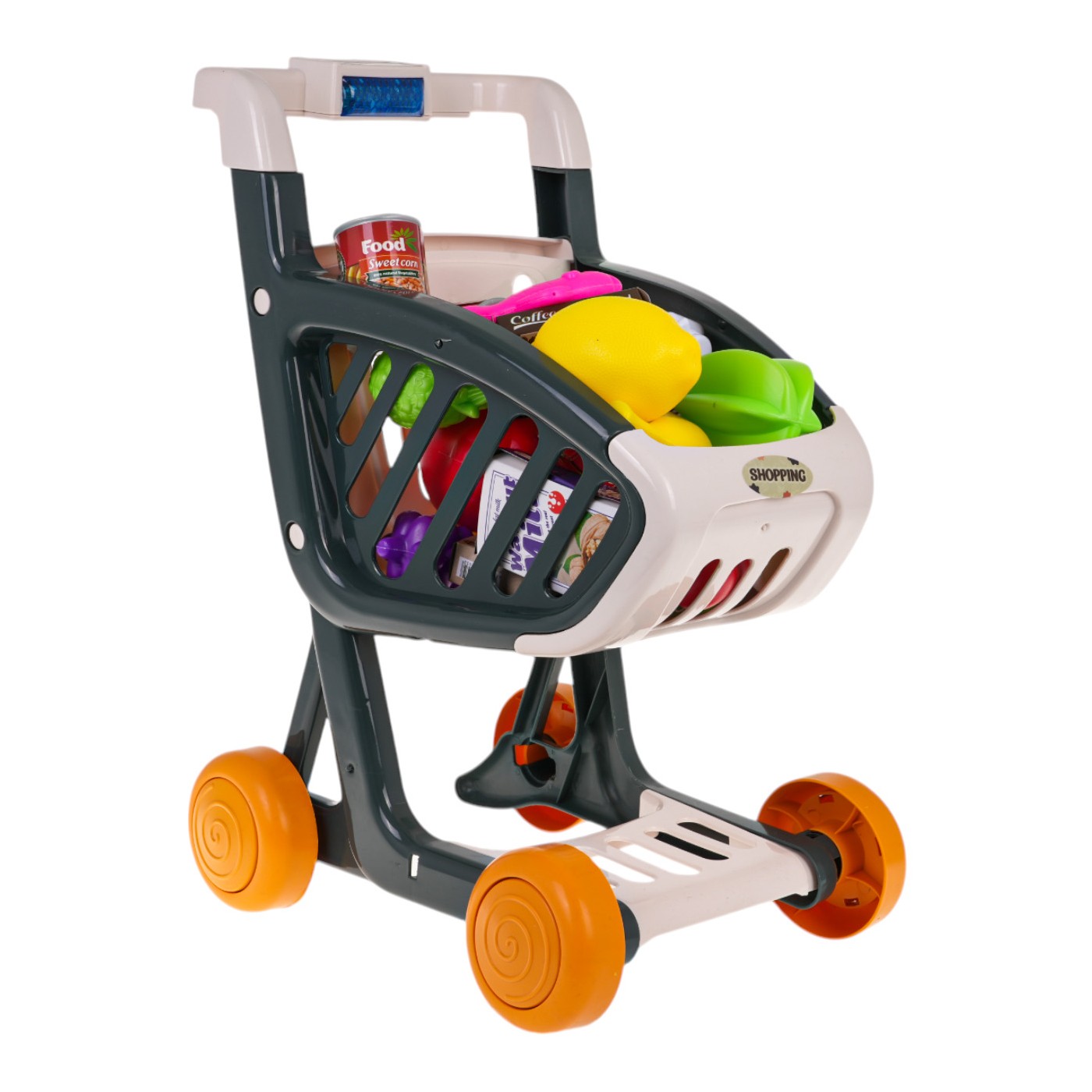 Nákupný košík s funkciou svetla a hudby 41 ks. zelená