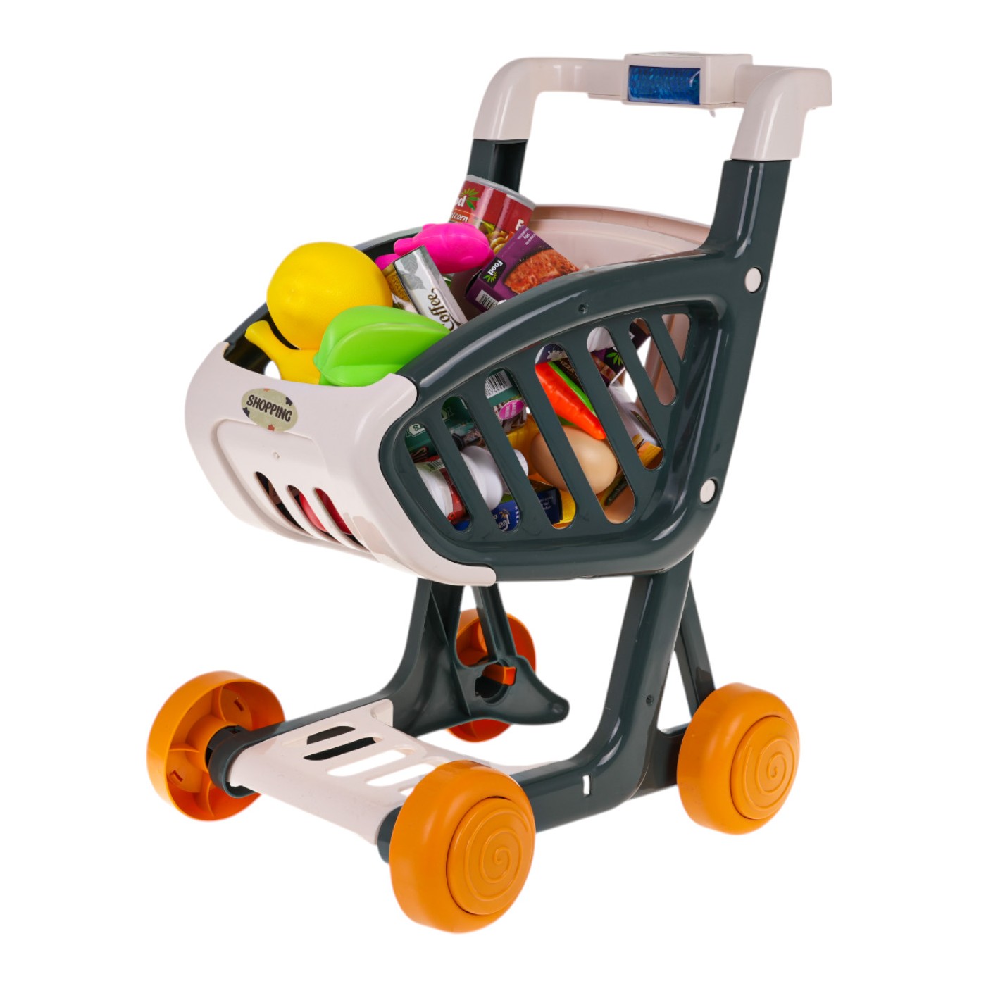Nákupný košík s funkciou svetla a hudby 41 ks. zelená