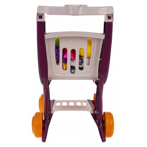 Nákupný košík s funkciou svetla a hudby 41 ks. Červená