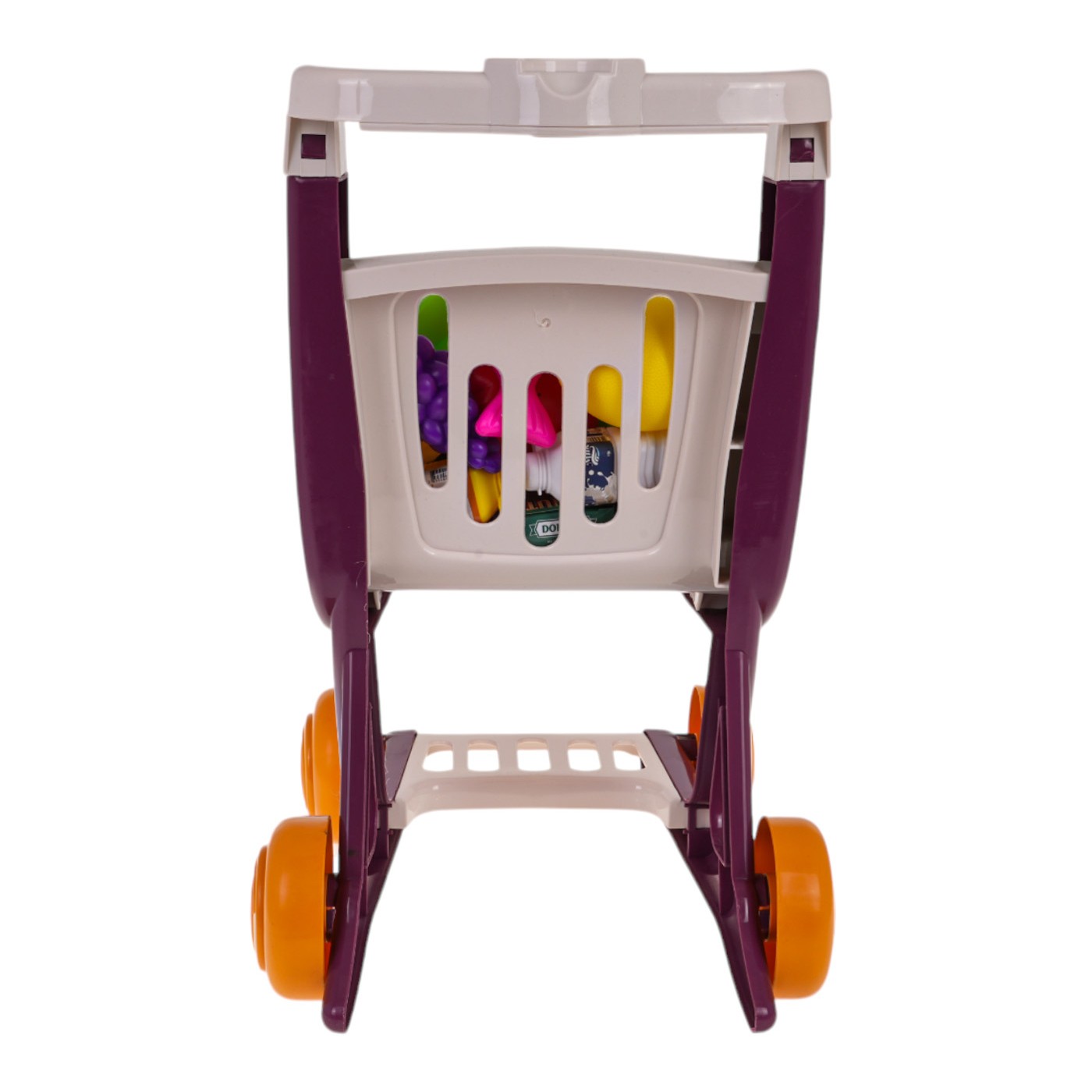 Nákupný košík s funkciou svetla a hudby 41 ks. Červená