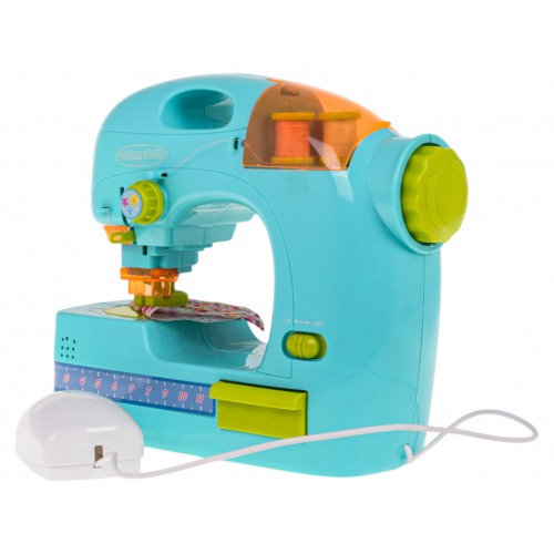 Modrý šijací stroj + príslušenstvo
