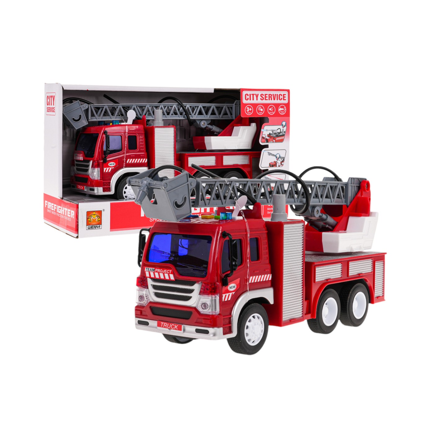 Hasičská zbrojnica s funkciou svetla, zvuku a vody 1:16