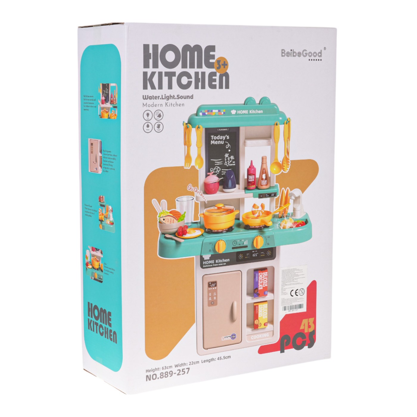 Kuchynská linka s funkciou svetla 43 kusov. Modrá