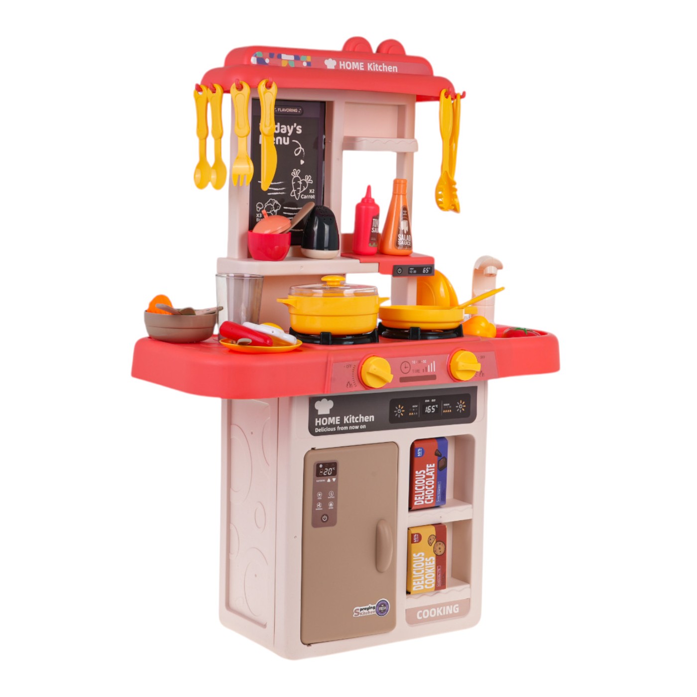 Kuchynská linka s funkciou svetla 43 kusov. Ružová