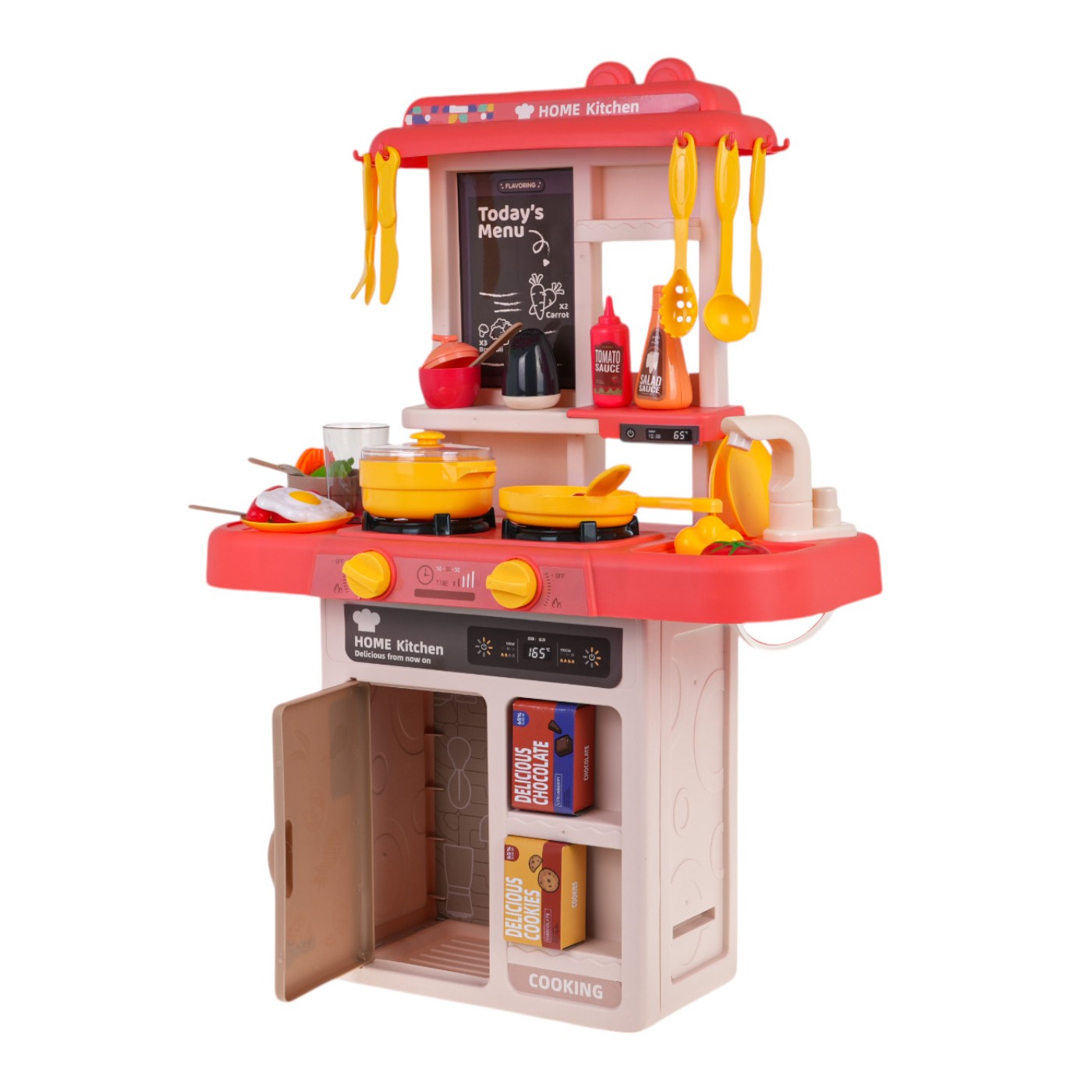 Kuchynská linka s funkciou svetla 43 kusov. Ružová