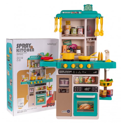 Kuchynský kút s funkciou svetla, zvuku a vody 50 kusov. Modrá