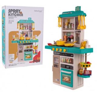 Kuchynský kút s funkciou svetla, zvuku a vody 50 kusov. Modrá