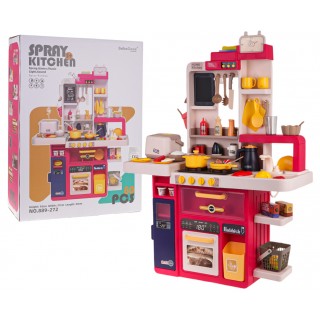 Kuchynský kút s funkciou svetla, zvuku a vody 80 kusov. Červená