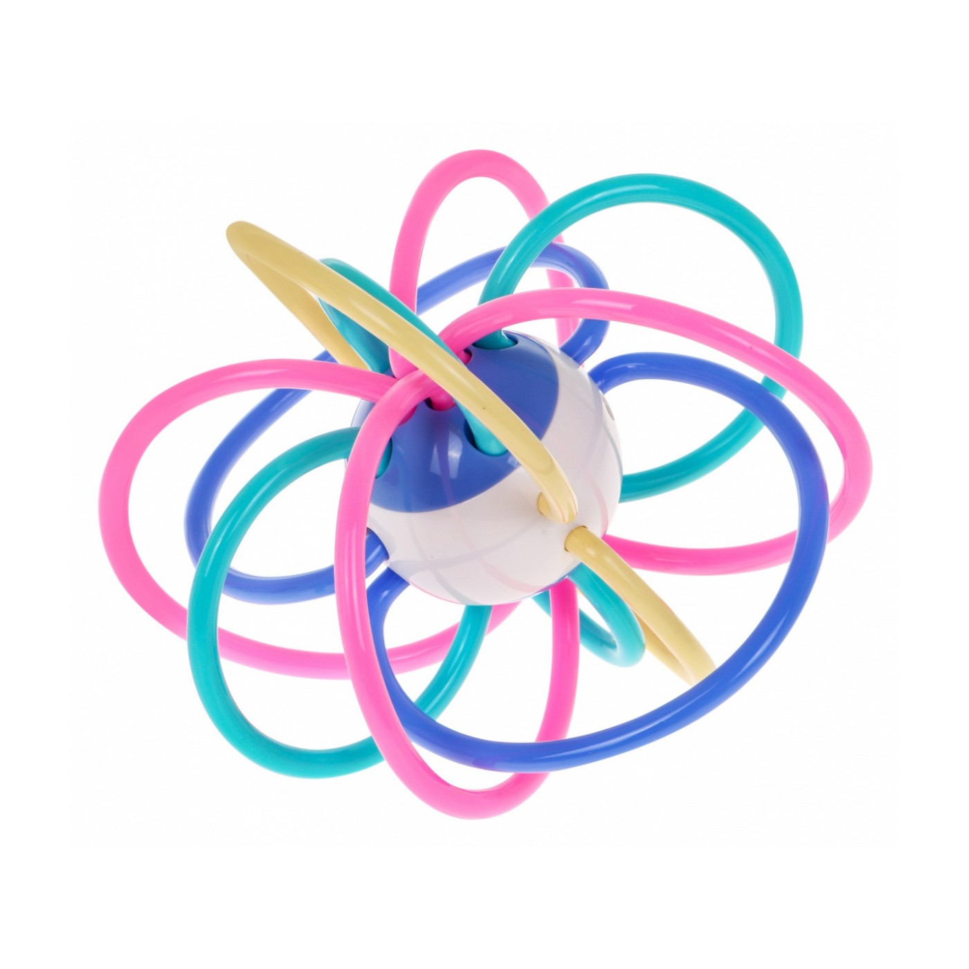 Hryzátko Hrkálka 2v1 pre deti 0+ Planéta s dráhami Senzorická hračka