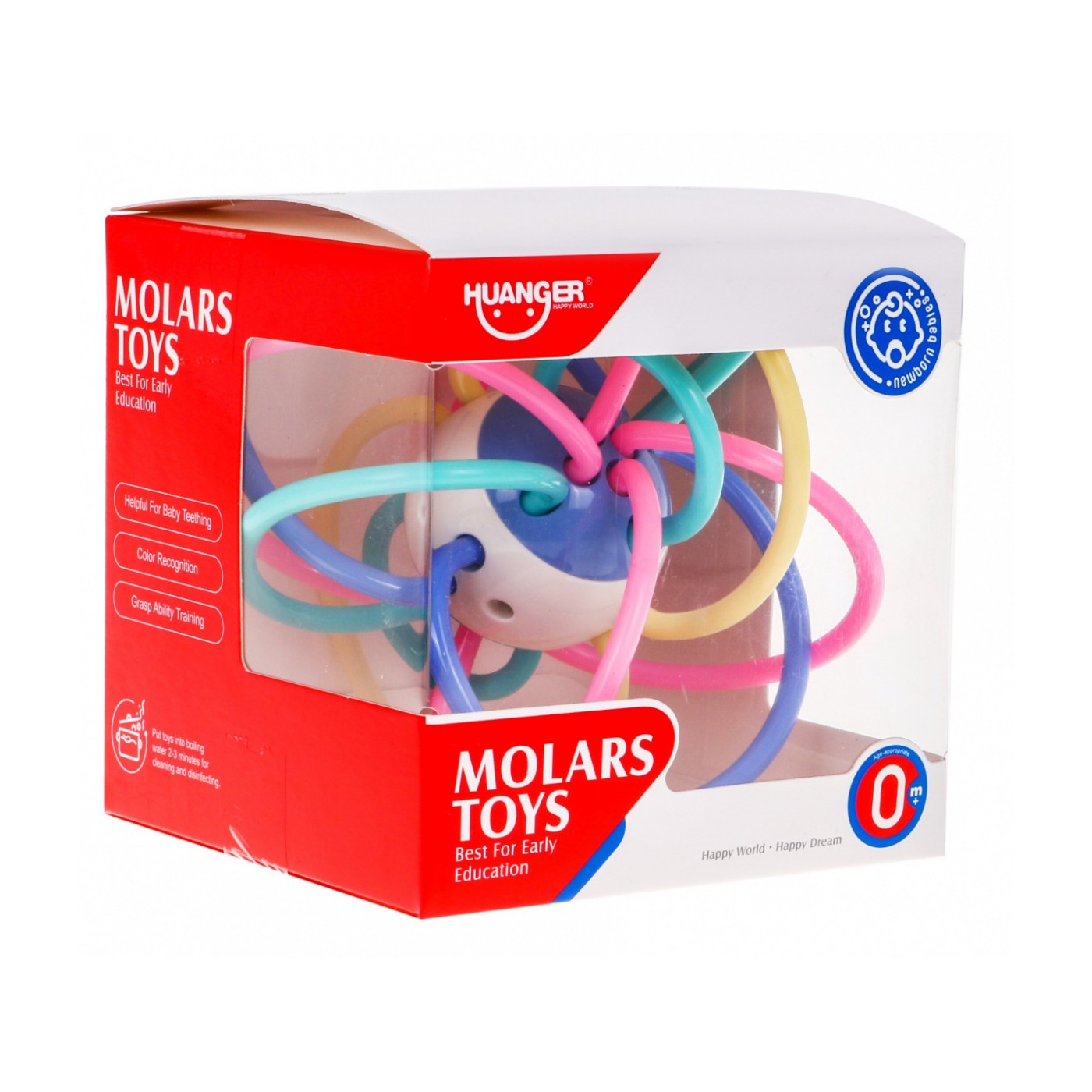 Hryzátko Hrkálka 2v1 pre deti 0+ Planéta s dráhami Senzorická hračka