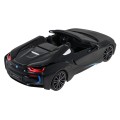 BMW i8 Roadster čierny RASTAR model 1:12 Diaľkovo ovládané auto + ovládač 2,4 GHz