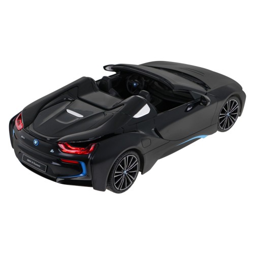 BMW i8 Roadster čierny RASTAR model 1:12 Diaľkovo ovládané auto + ovládač 2,4 GHz