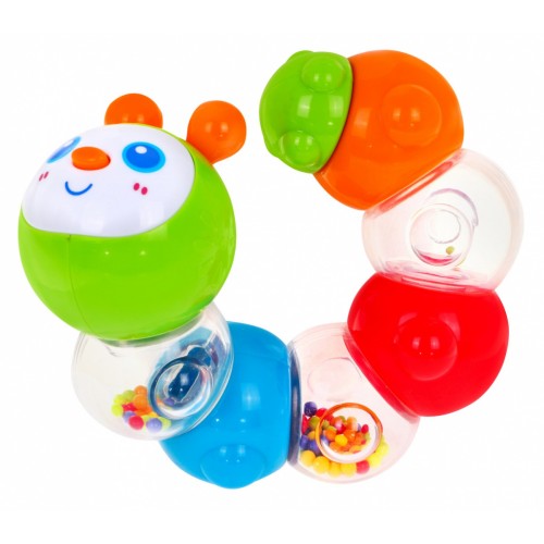 Hrkálka Húsenica pre deti 3m+ Zvuky + Svetlá + Otočné prvky