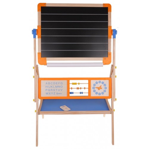 Drevená obojstranná tabuľa s papierom + príslušenstvo