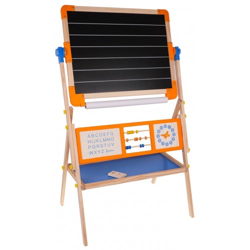 Drevená obojstranná tabuľa s papierom + príslušenstvo