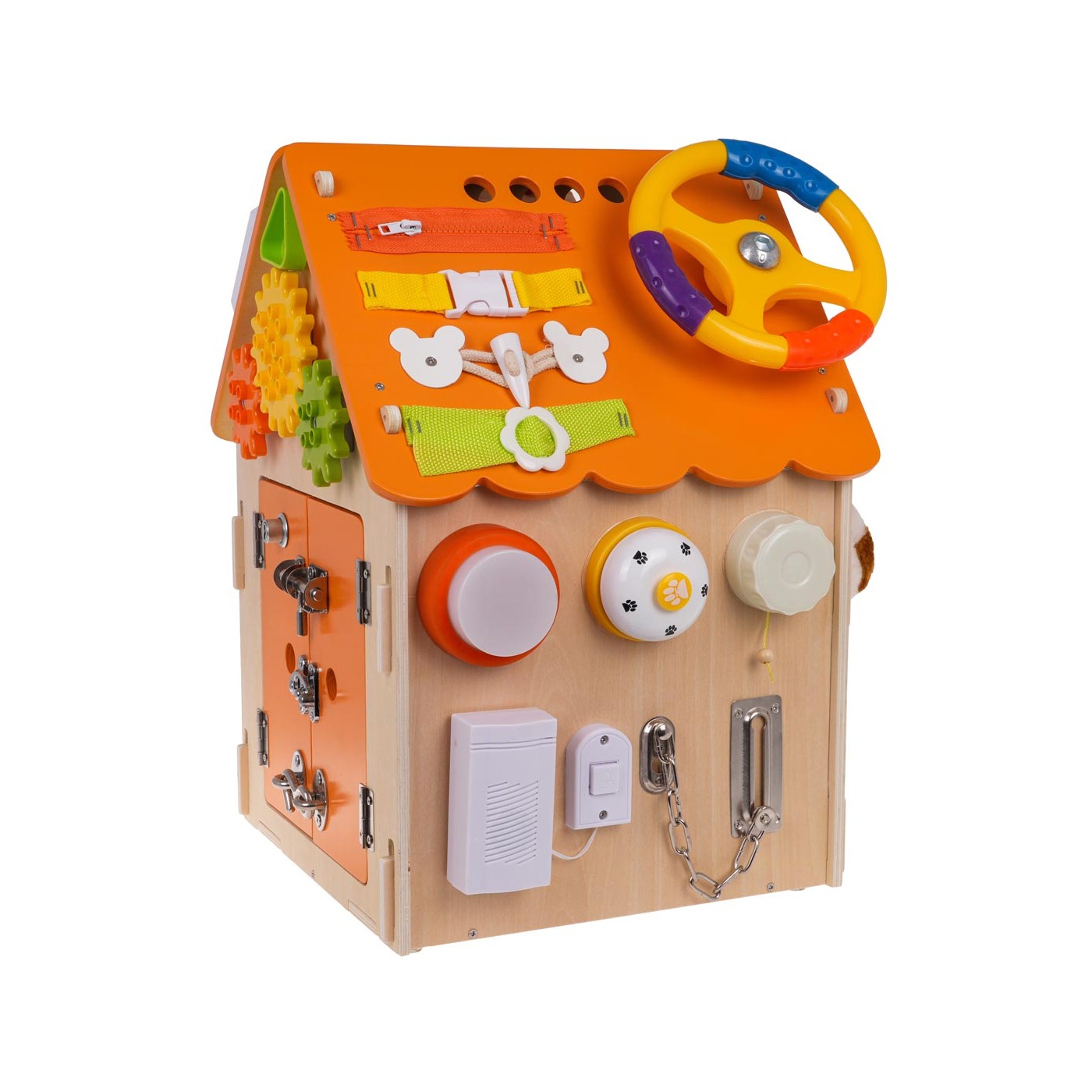 Multifunkčný interaktívny drevený domček