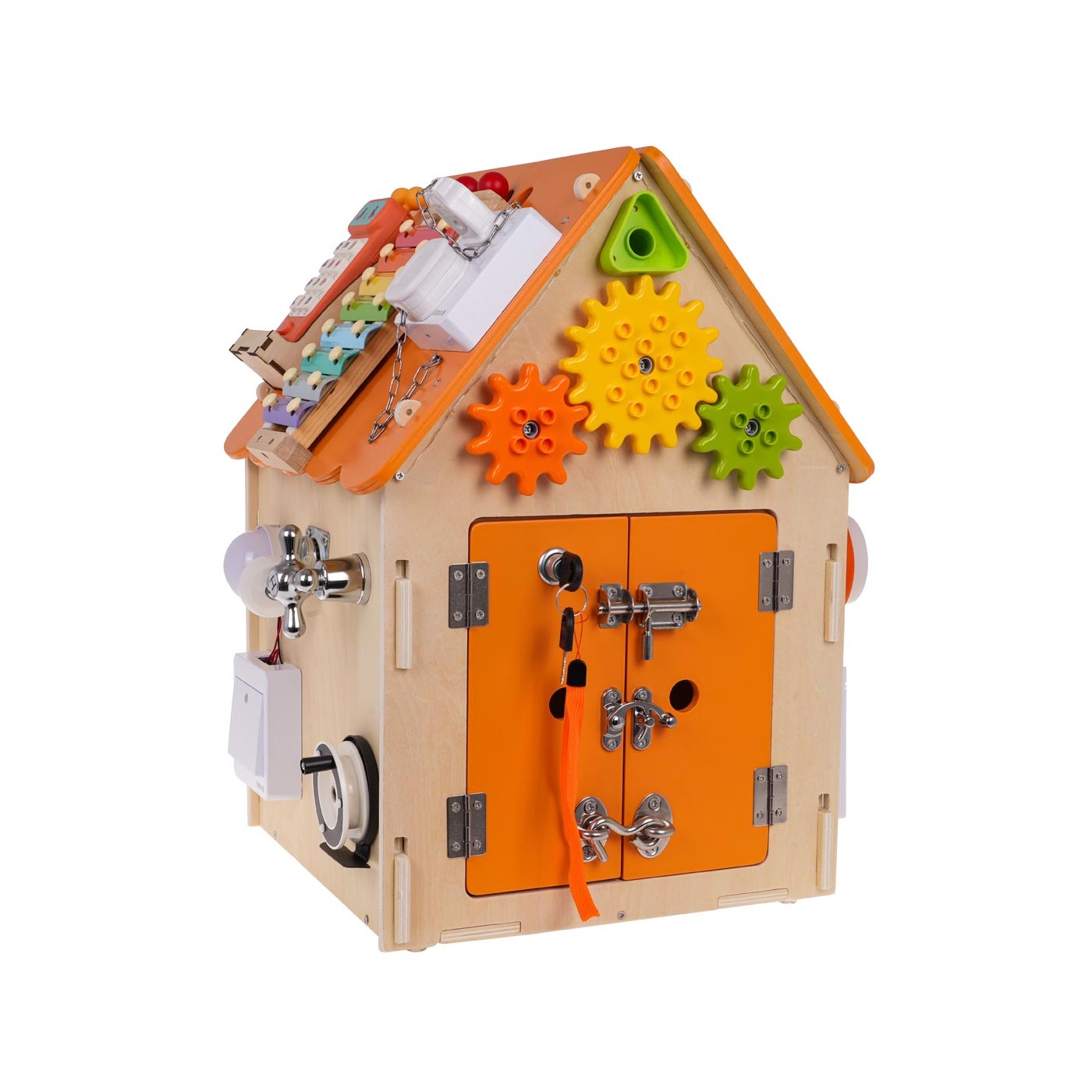 Multifunkčný interaktívny drevený domček