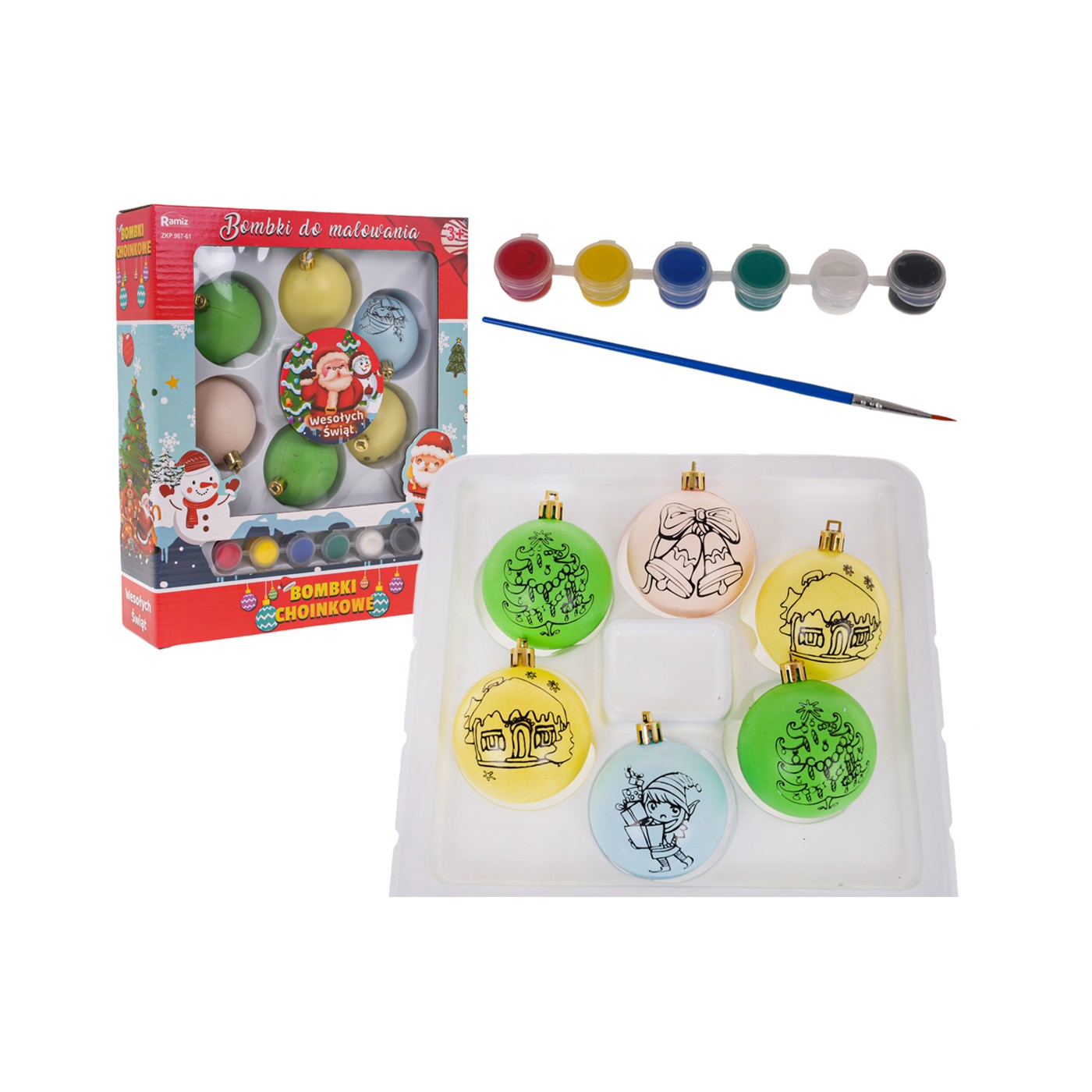Ozdoby na maľovanie na vianočný stromček