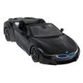 BMW i8 Roadster čierny RASTAR model 1:12 Diaľkovo ovládané auto + ovládač 2,4 GHz