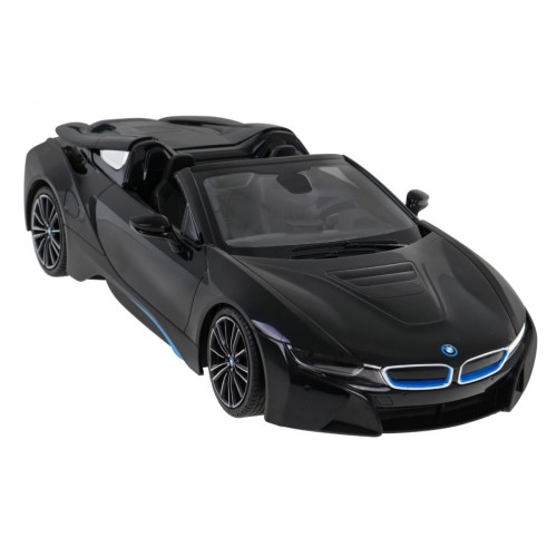 BMW i8 Roadster čierny RASTAR model 1:12 Diaľkovo ovládané auto + ovládač 2,4 GHz