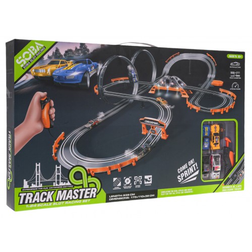 TRACK MASTER Závodná dráha s osvetlením + príslušenstvo