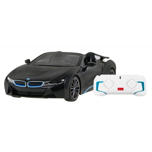 BMW i8 Roadster čierny RASTAR model 1:12 Diaľkovo ovládané auto + ovládač 2,4 GHz