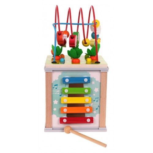 Drevená multifunkčná kocka