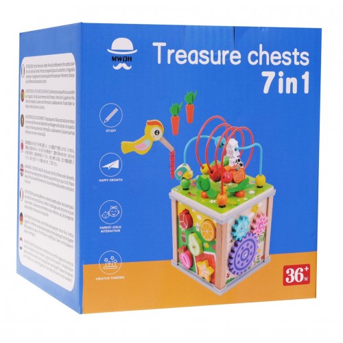 Drevená multifunkčná kocka