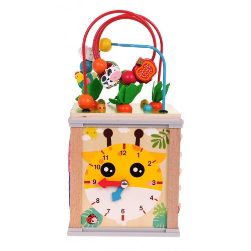 Drevená multifunkčná kocka