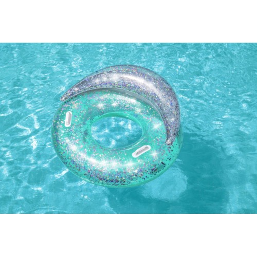 Hviezdne koleso na Plávanie s trblietkami BESTWAY 117cm Vinyl + 2 držadlá