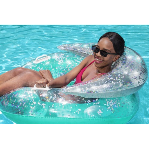 Hviezdne koleso na Plávanie s trblietkami BESTWAY 117cm Vinyl + 2 držadlá