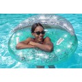 Hviezdne koleso na Plávanie s trblietkami BESTWAY 117cm Vinyl + 2 držadlá