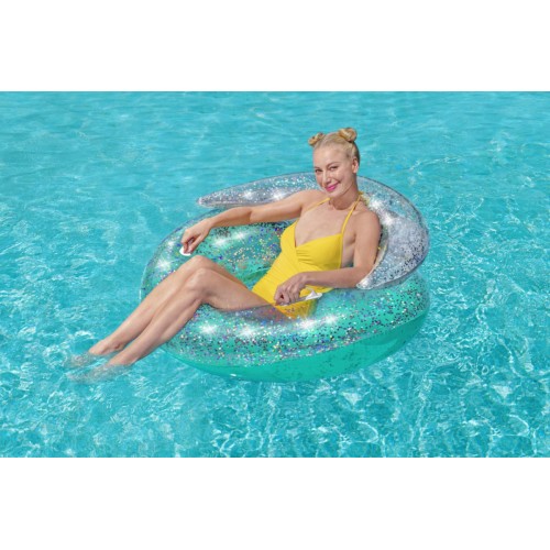 Hviezdne koleso na Plávanie s trblietkami BESTWAY 117cm Vinyl + 2 držadlá