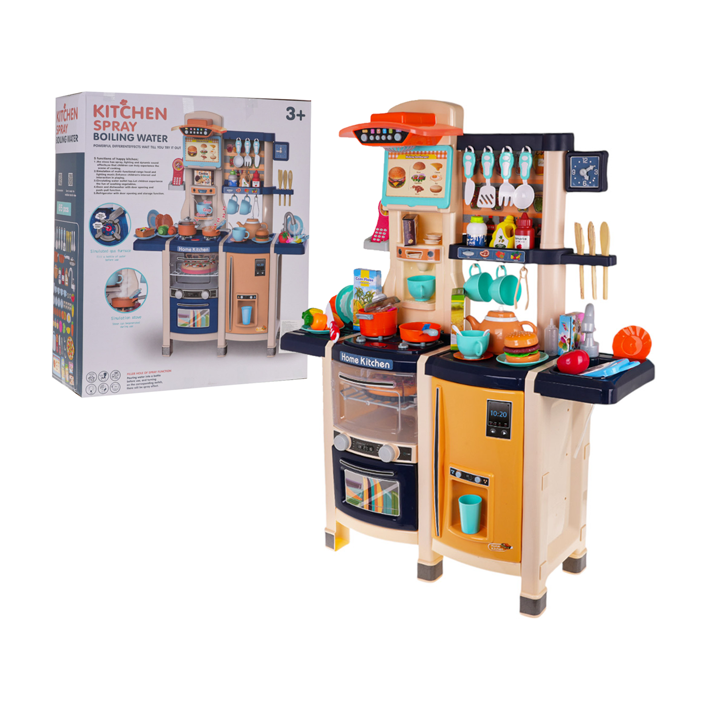 Kuchynský kút s funkciou svetla a zvuku 65 kusov. Modrá