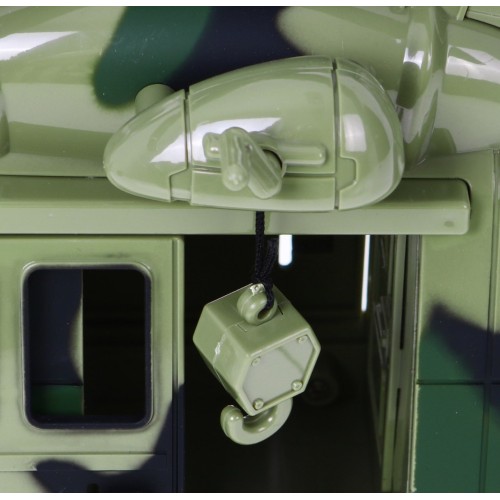 Vojenský Vrtuľník pre deti 3+ svetlozelený + Interaktívne Zvuky Svetlá + Pohyblivé časti