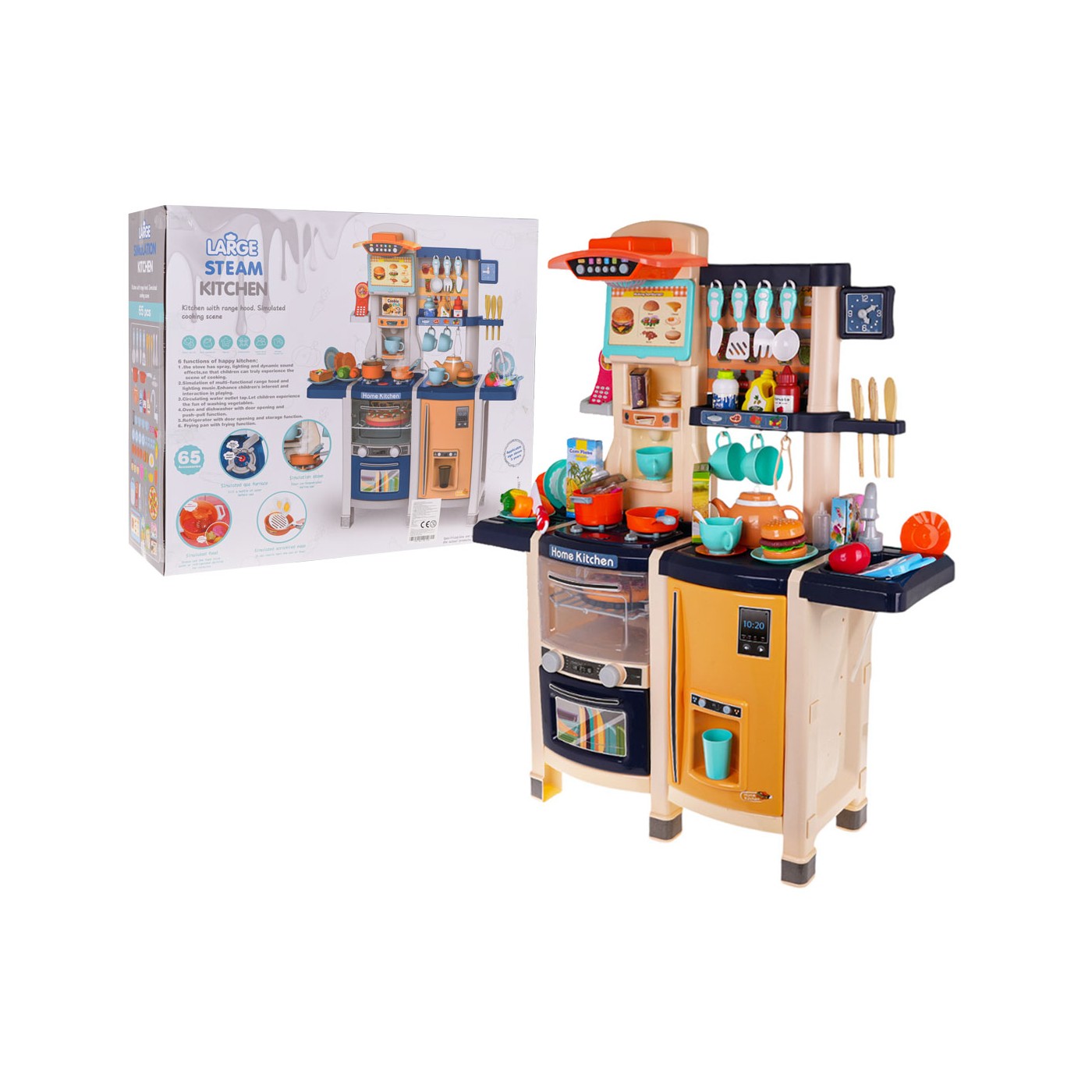 Kuchynský kút s funkciou svetla a zvuku 65 kusov. Modrá