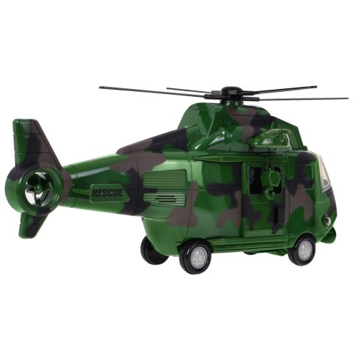 Vrtuľník Vojenský so Zvukmi Zelený