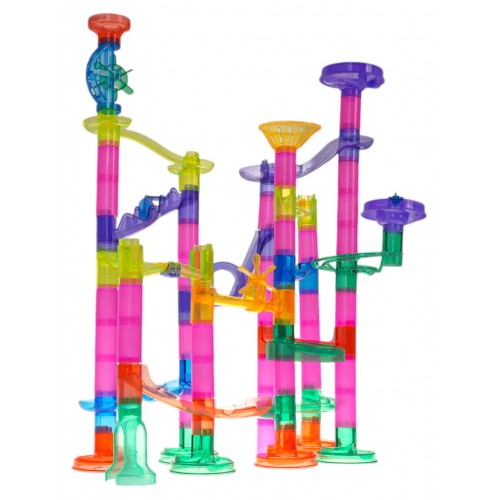 Stavebnica guľôčkových dráh 105 kusov.