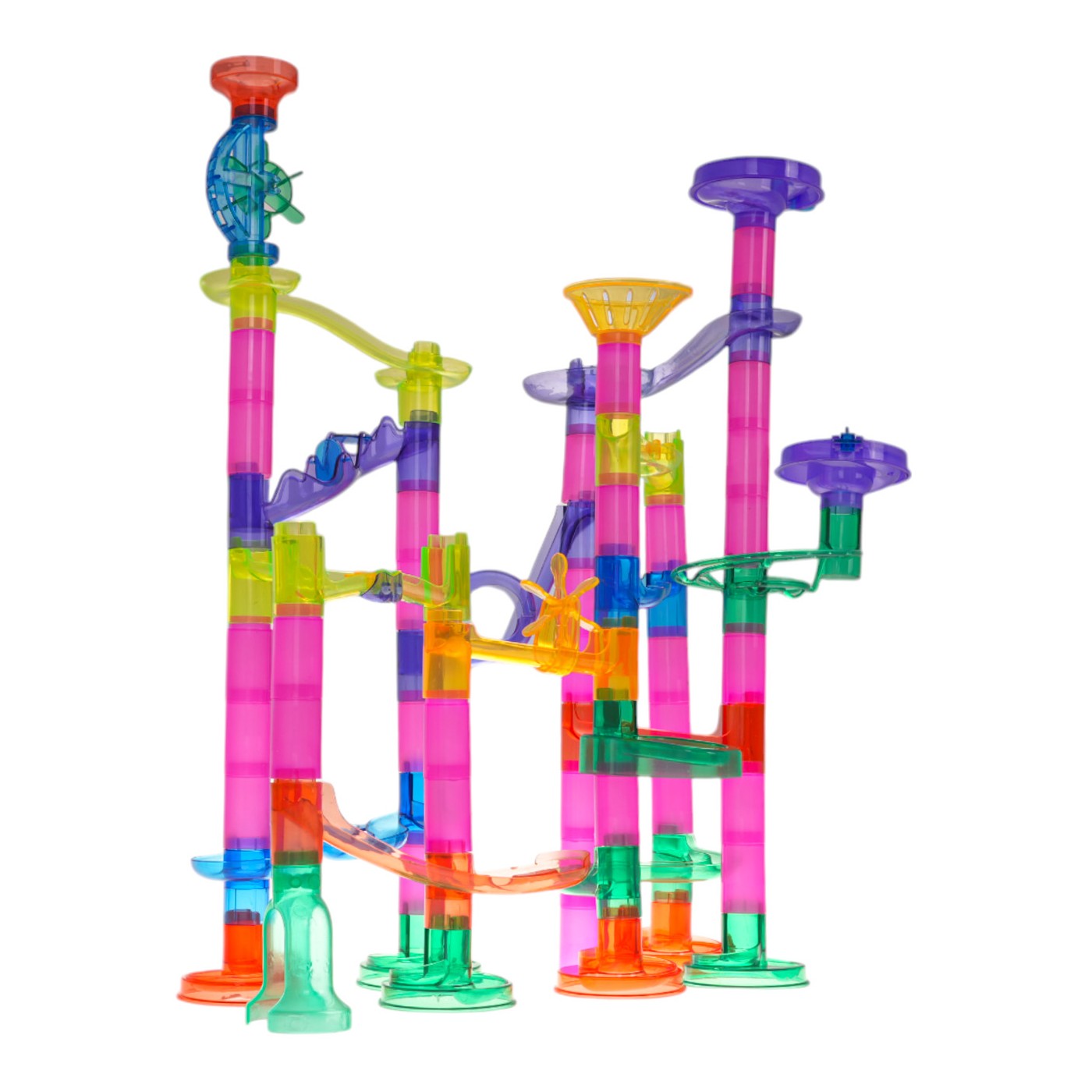 Stavebnica guľôčkových dráh 105 kusov.