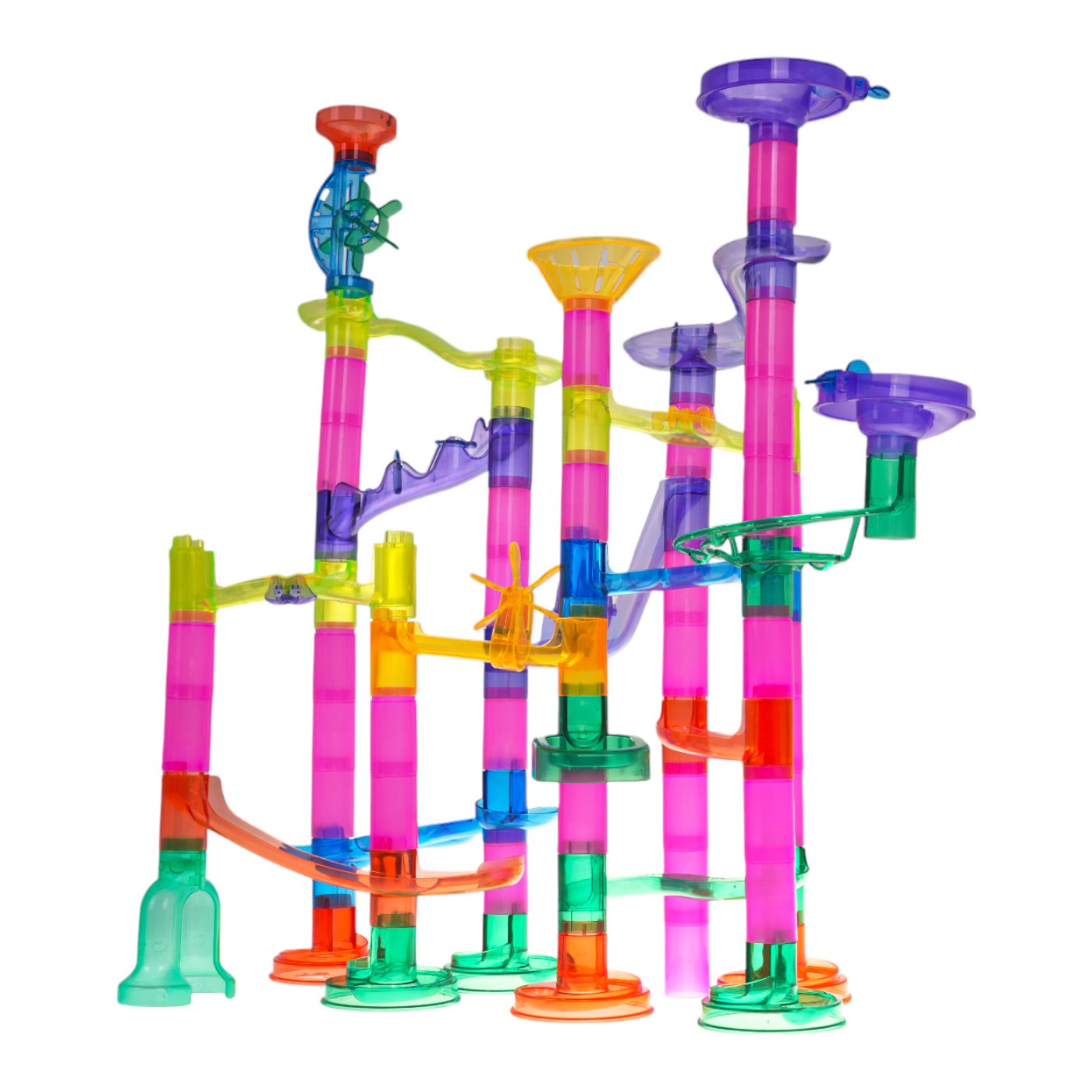 Stavebnica guľôčkových dráh 105 kusov.