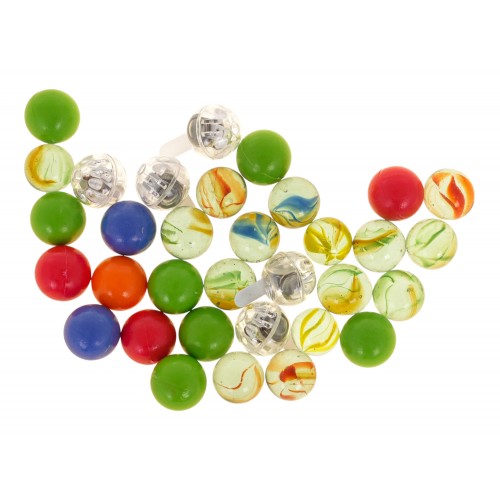 Stavebnica guľôčkových dráh 105 kusov.