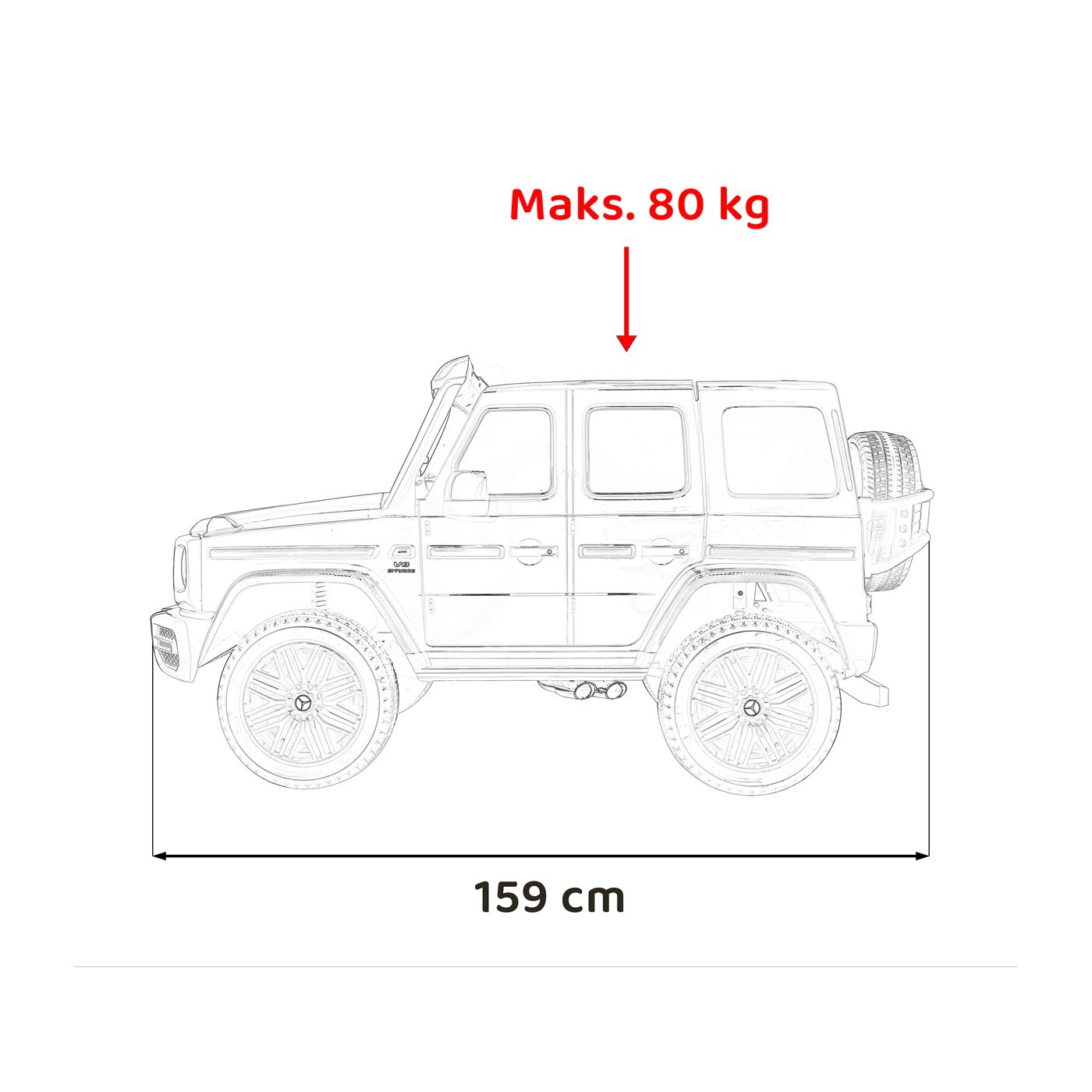 Vozidlo Mercedes Benz G63 AMG XXL MP4 Black