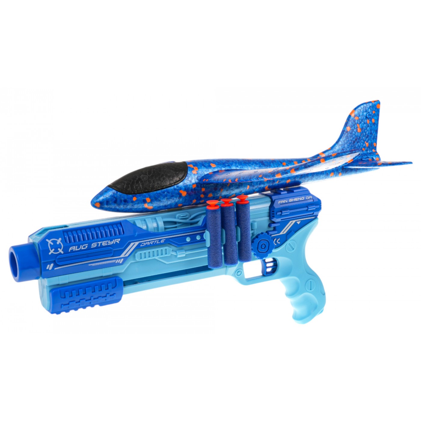 Odpaľovač lietadla 5v1 Pištoľ modrá
