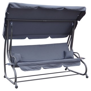 Hoďka Záhradná Nastaviteľné Sedadlo Textilínia 2x1 Sivá