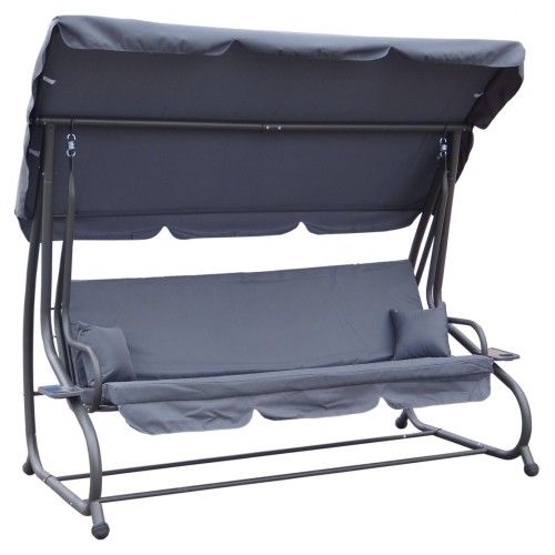 Hoďka Záhradná Nastaviteľné Sedadlo Textilínia 2x1 Sivá