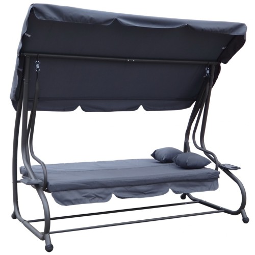 Hoďka Záhradná Nastaviteľné Sedadlo Textilínia 2x1 Sivá