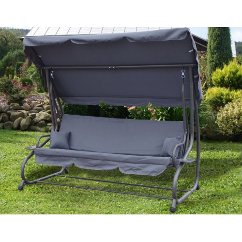Hoďka Záhradná Nastaviteľné Sedadlo Textilínia 2x1 Sivá