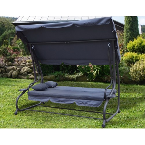 Hoďka Záhradná Nastaviteľné Sedadlo Textilínia 2x1 Sivá